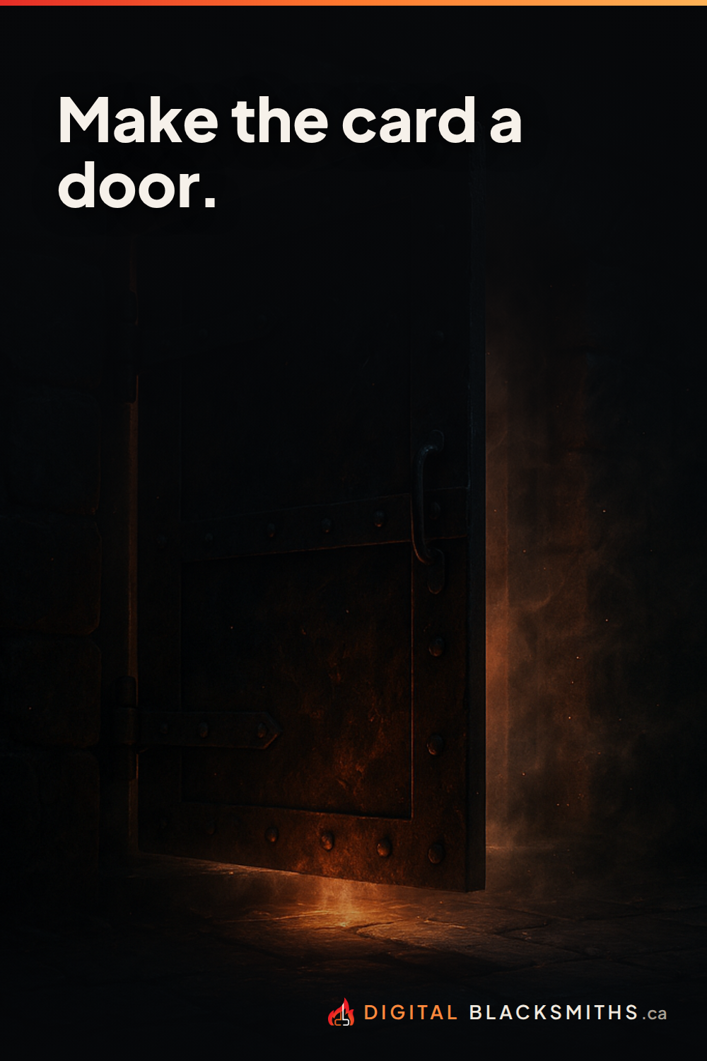 Lesson pin: make the card a door