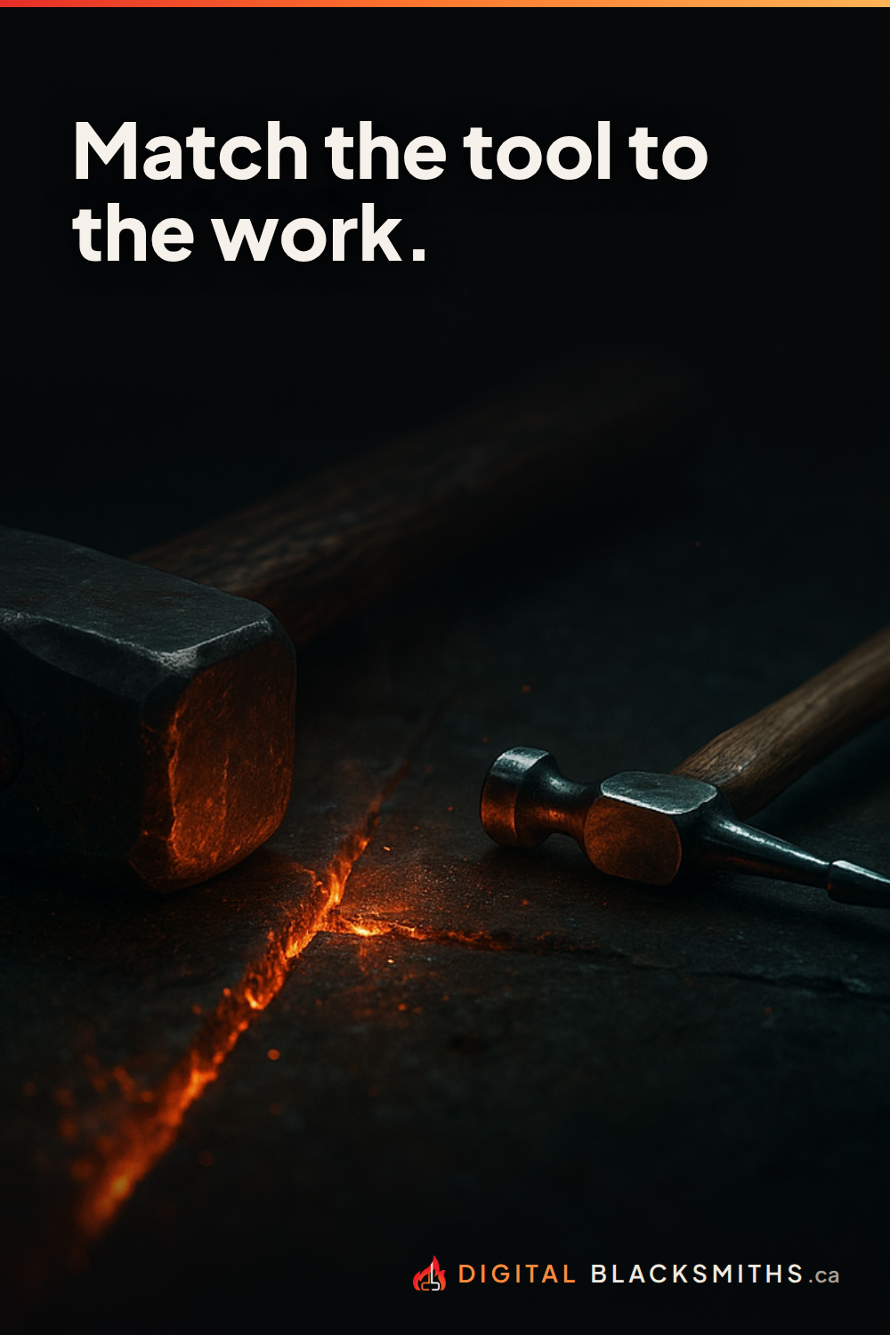 Lesson pin: match the tool to the work